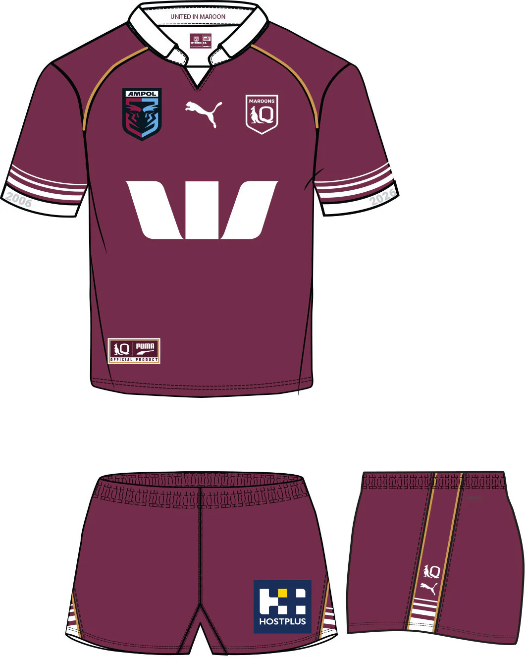 QLD Maroons 2026 State of Origin Toddler On Field Jersey - Image 2
