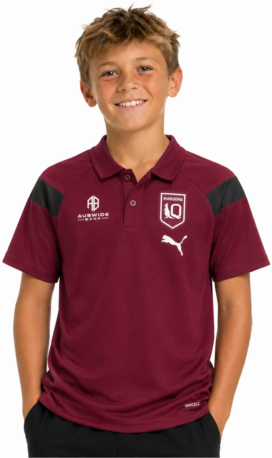QLD Maroons State of Origin Kids Polo Shirt - size 8