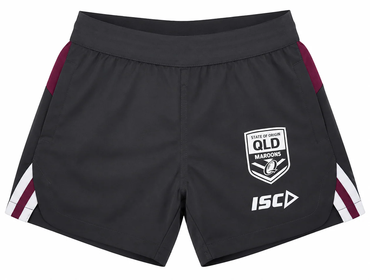 QLD Maroons State of Origin Kids Training Shorts - Size 6 ONLY
