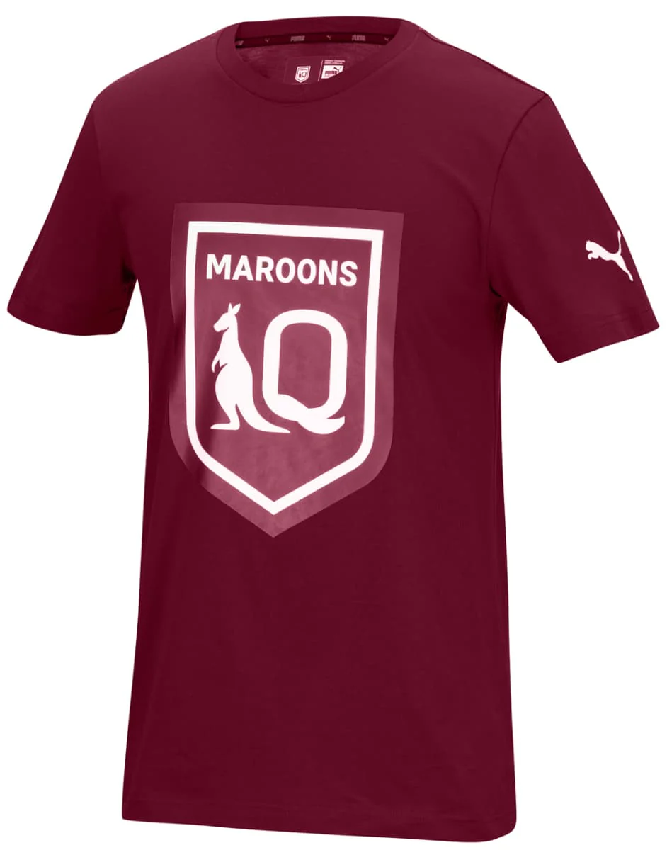 QLD Maroons State of Origin Ladies Maroon Logo Tee Size XL Only