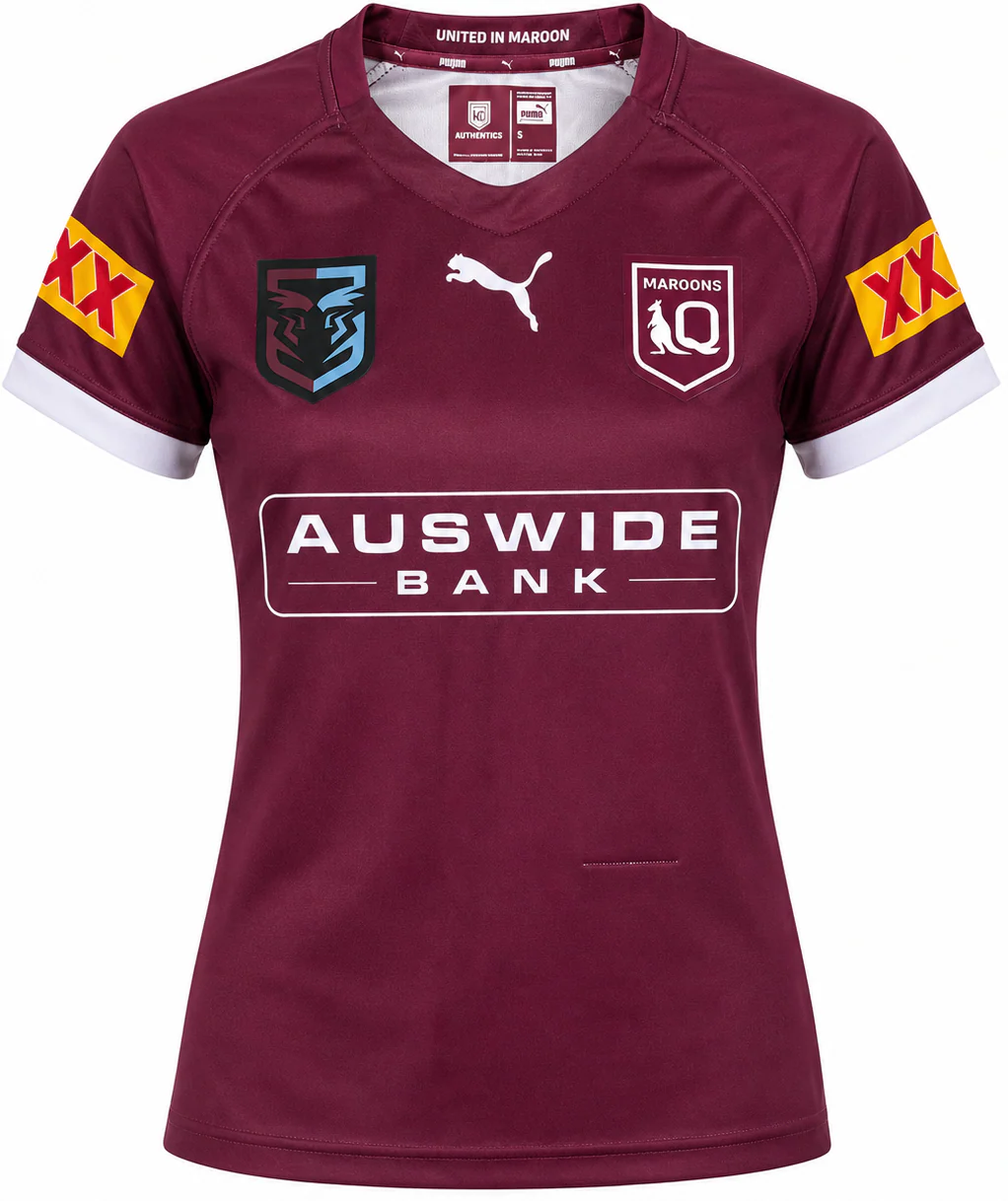 QLD Maroons State of Origin Ladies On Field Jersey - size s **stitching imperfection**