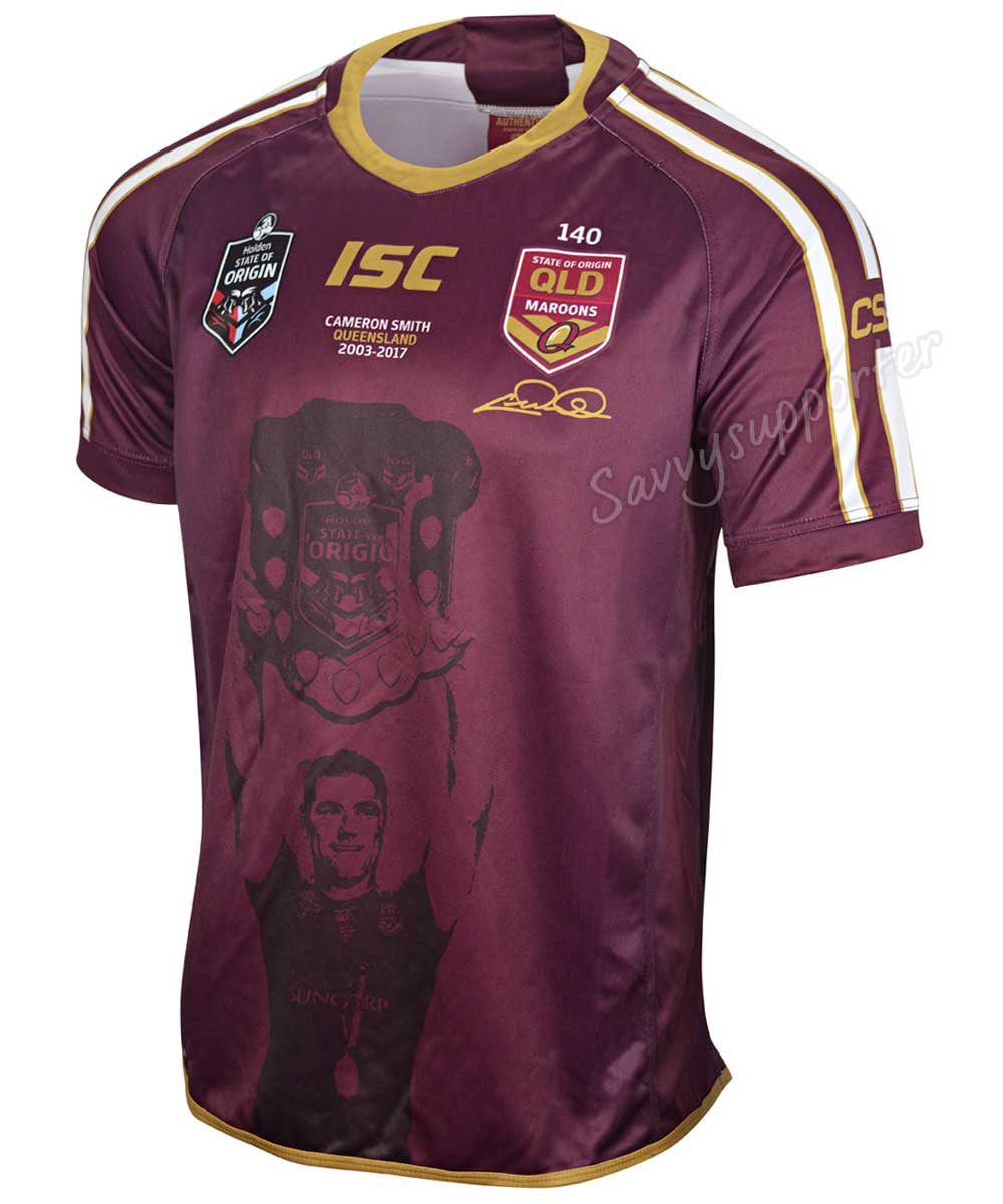 QLD Maroons State of Origin Mens Cameron Smith Jersey - size M - Image 3