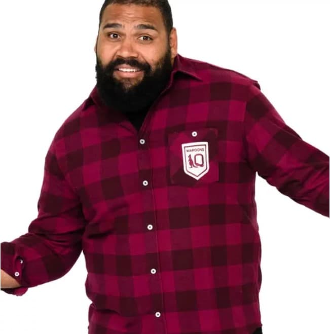 QLD Maroons State of Origin Mens 'Axeman' Flannel Shirt - Image 2