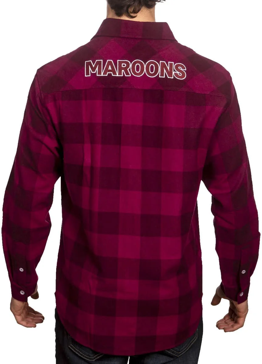 QLD Maroons State of Origin Mens 'Axeman' Flannel Shirt - Image 4