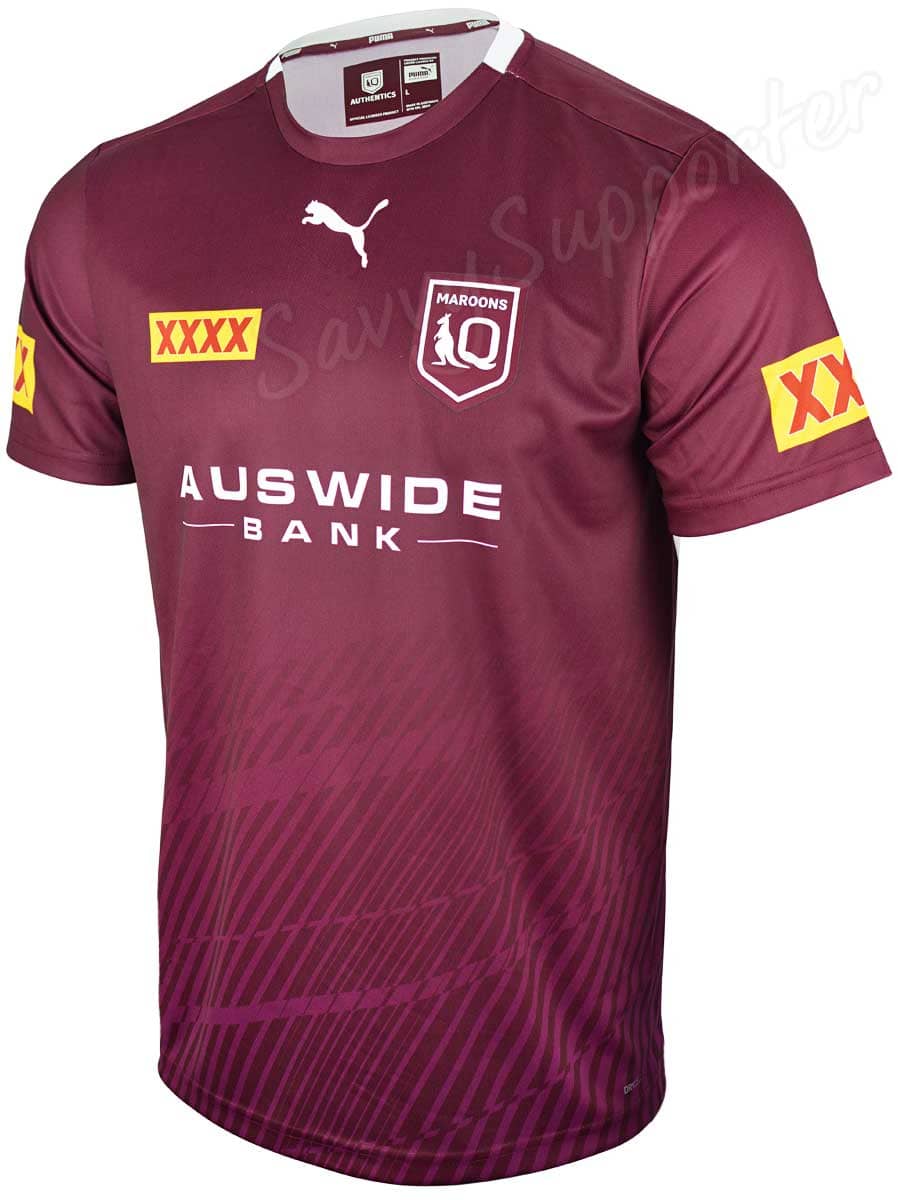 QLD Maroons State of Origin Mens Maroon Training Shirt - Image 3