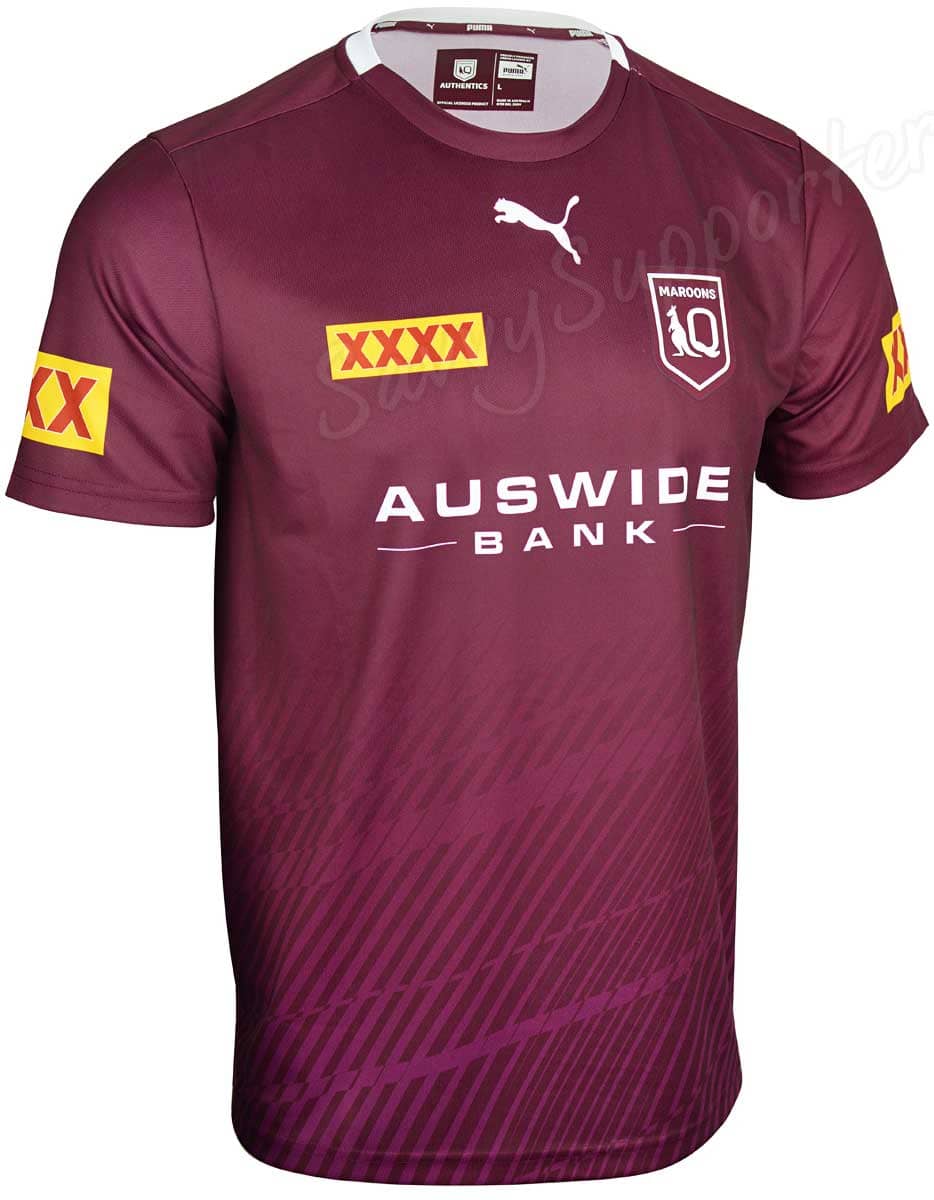 QLD Maroons State of Origin Mens Maroon Training Shirt - Image 4