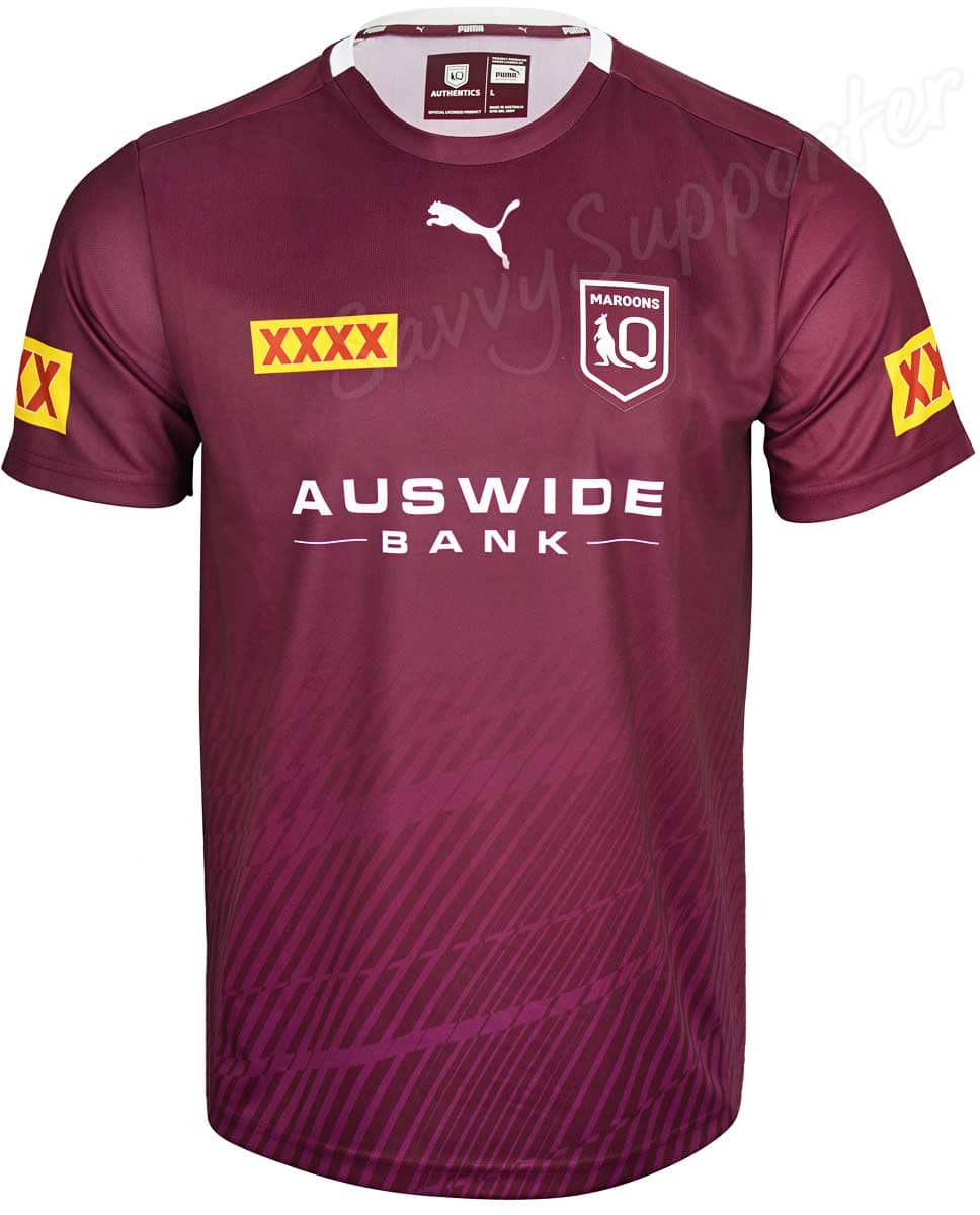 QLD Maroons State of Origin Mens Maroon Training Shirt - Image 5