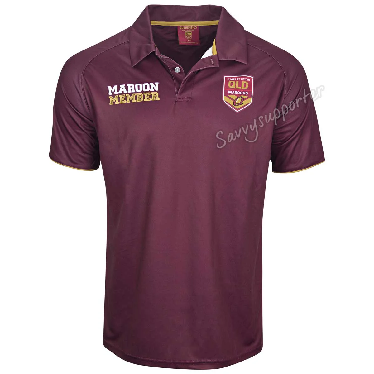 QLD Maroons State of Origin Mens Members Polo Shirt - Image 2