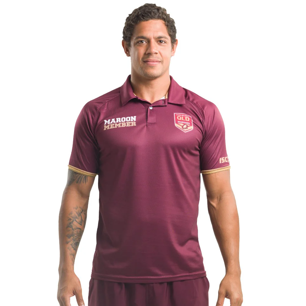 QLD Maroons State of Origin Mens Members Polo Shirt - Image 5