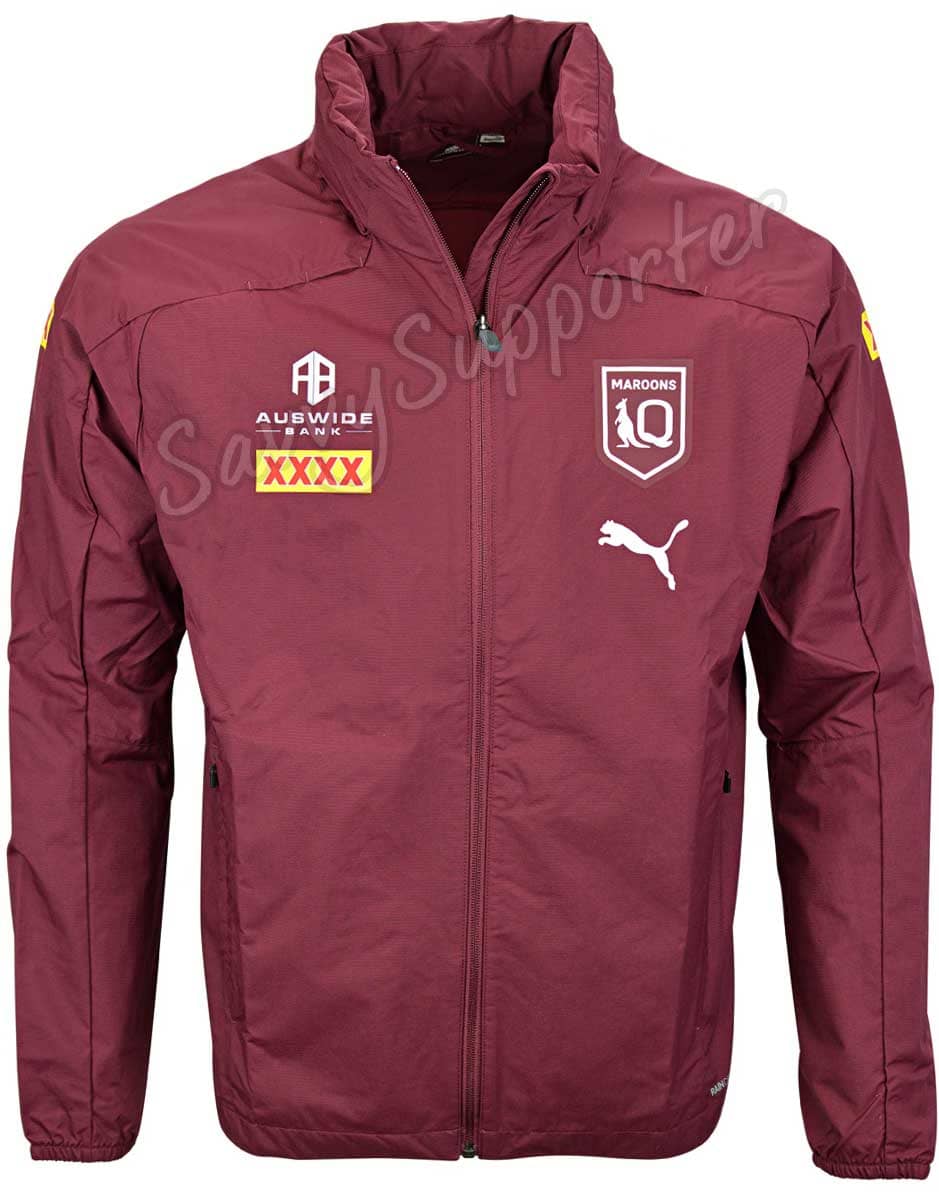 QLD Maroons State Of Origin Mens Rain Jacket - Image 3
