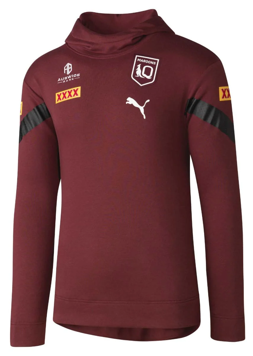 QLD Maroons State Of Origin Mens Maroon Team Hoody - Image 3