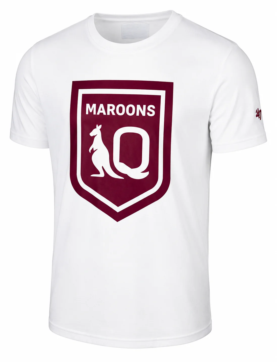 QLD Maroons State of Origin Mens White Logo Tee - Image 2