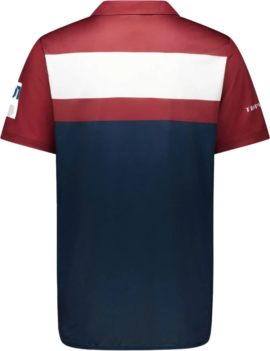 Queensland Reds 2024 Rugby Union Mens Maroon Media Polo Shirt - Image 3