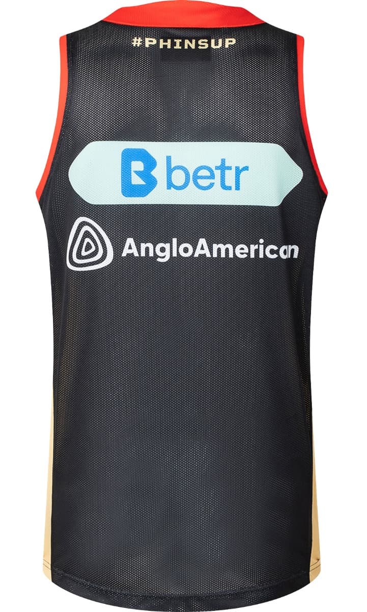 Redcliffe Dolphins 2025 NRL Mens Black Training Singlet - Image 5