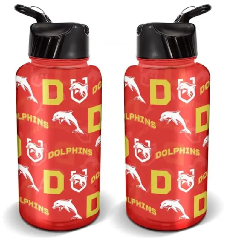 Redcliffe Dolphins NRL 1 Litre Flip Drink Bottle - Image 2