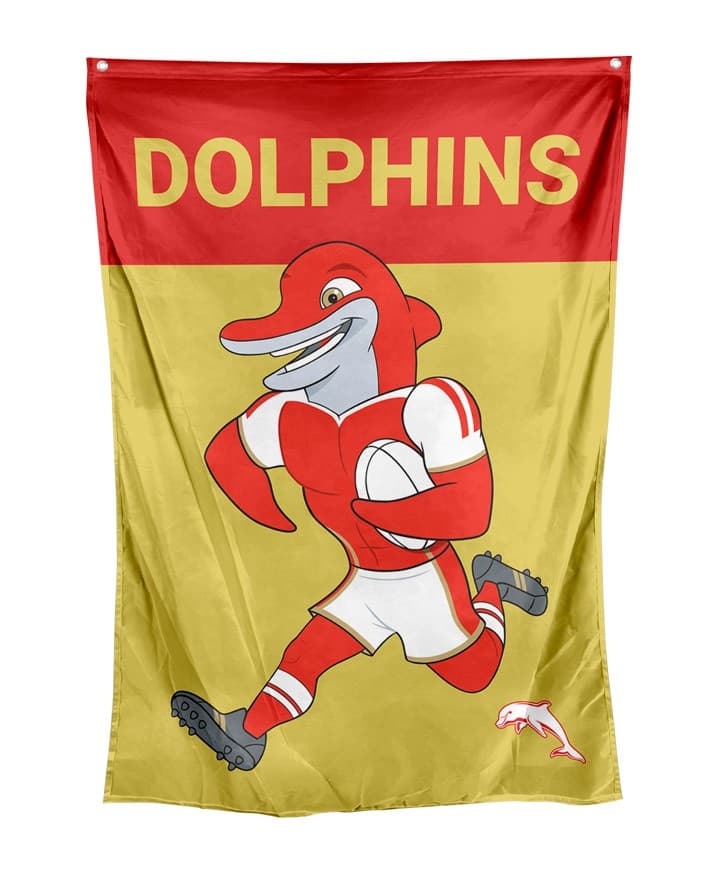 Redcliffe Dolphins NRL Mascot Wall Flag