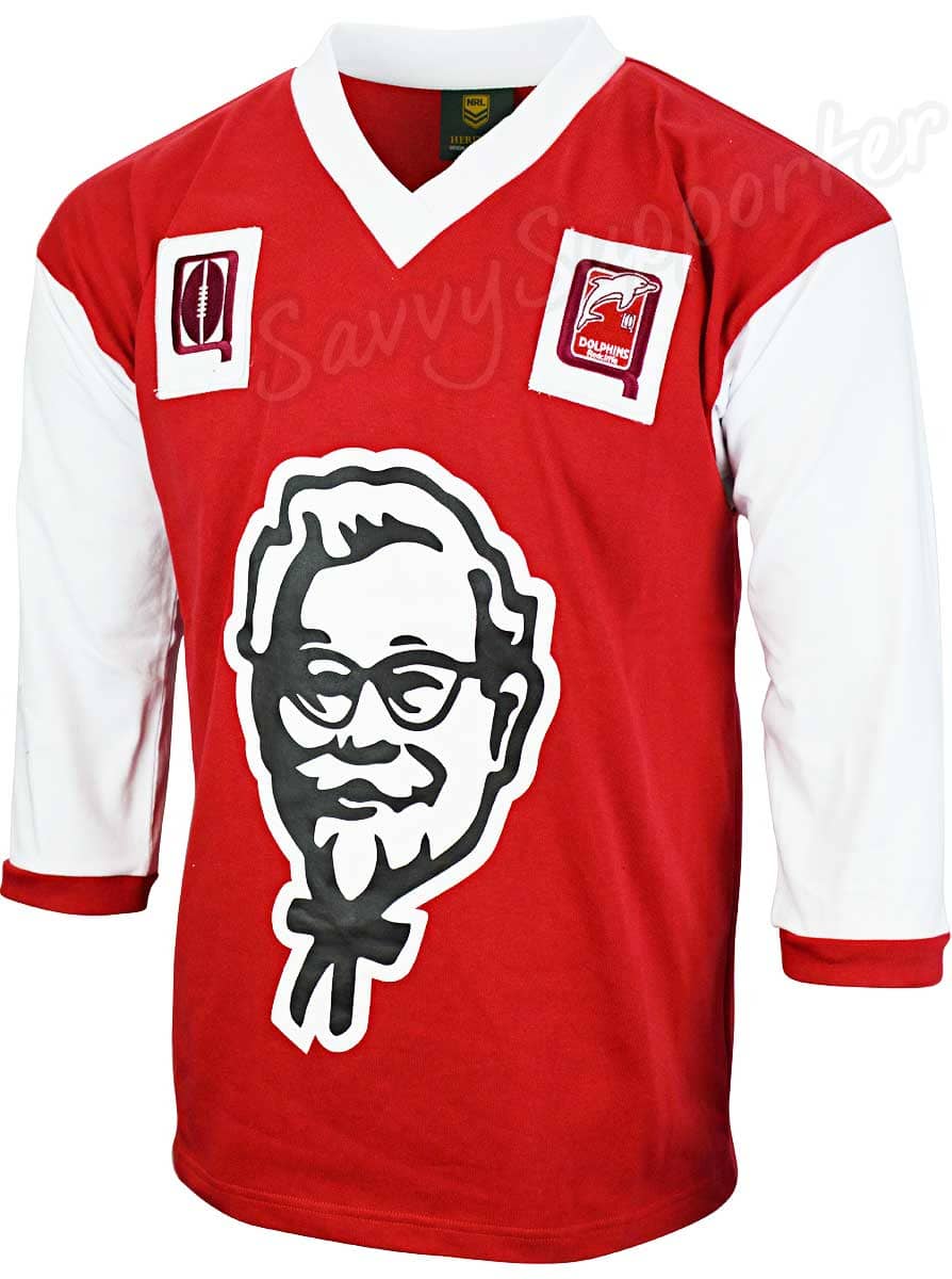 Redcliffe Dolphins Mens 1986 KFC Heritage Retro Jersey