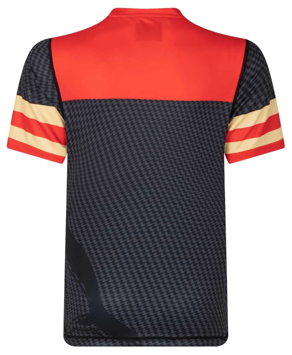 Redcliffe Dolphins NRL Mens Black Warm Up Tee - Image 2