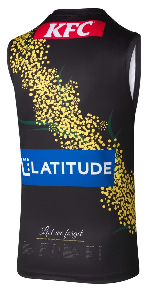 Richmond Tigers 2025 AFL Mens Anzac Guernsey - Image 2