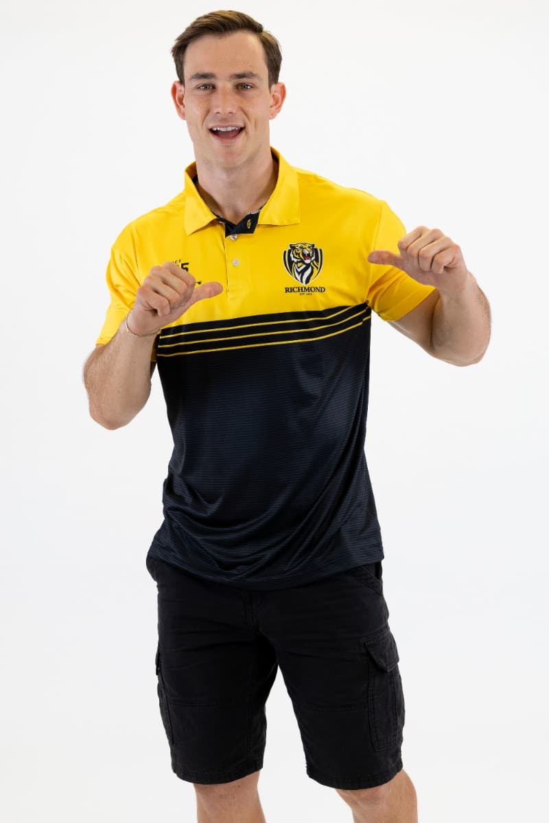 Richmond Tigers 2025 AFL Mens Sandman Golf Polo Shirt - Image 4