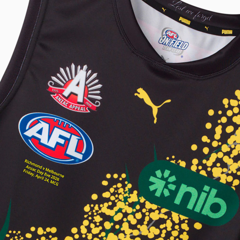 Richmond Tigers 2026 AFL Mens Anzac Guernsey - Image 4