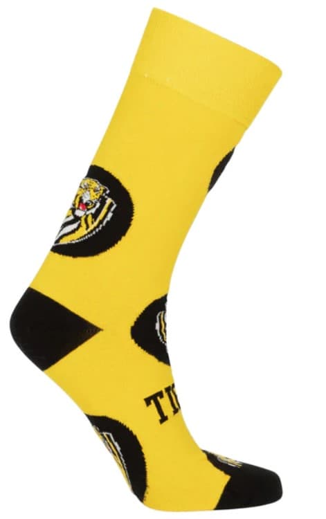Richmond Tigers AFL Adults Logo Dots Socks 50% OFF - Image 2