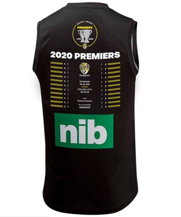 Richmond Tigers AFL Kids Back to Back Premiers Guernsey - Image 2