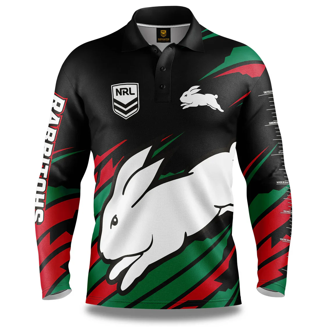 South Sydney Rabbitohs NRL Mens Ignition Fishing Shirt - Image 2