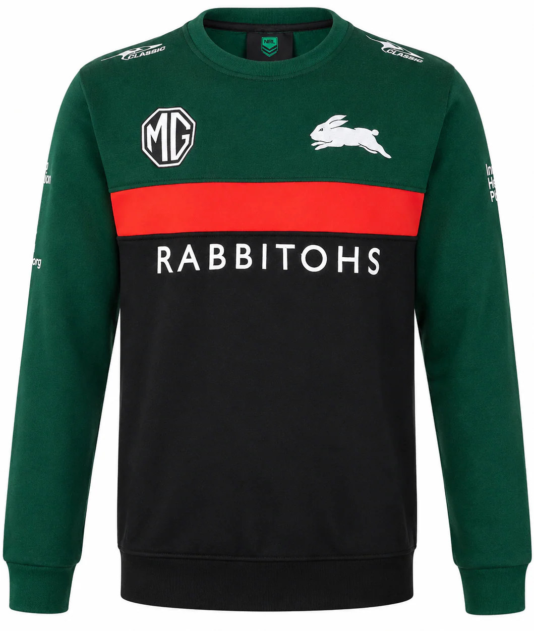 South Sydney Rabbitohs 2025 NRL Mens Crew Fleece Jumper
