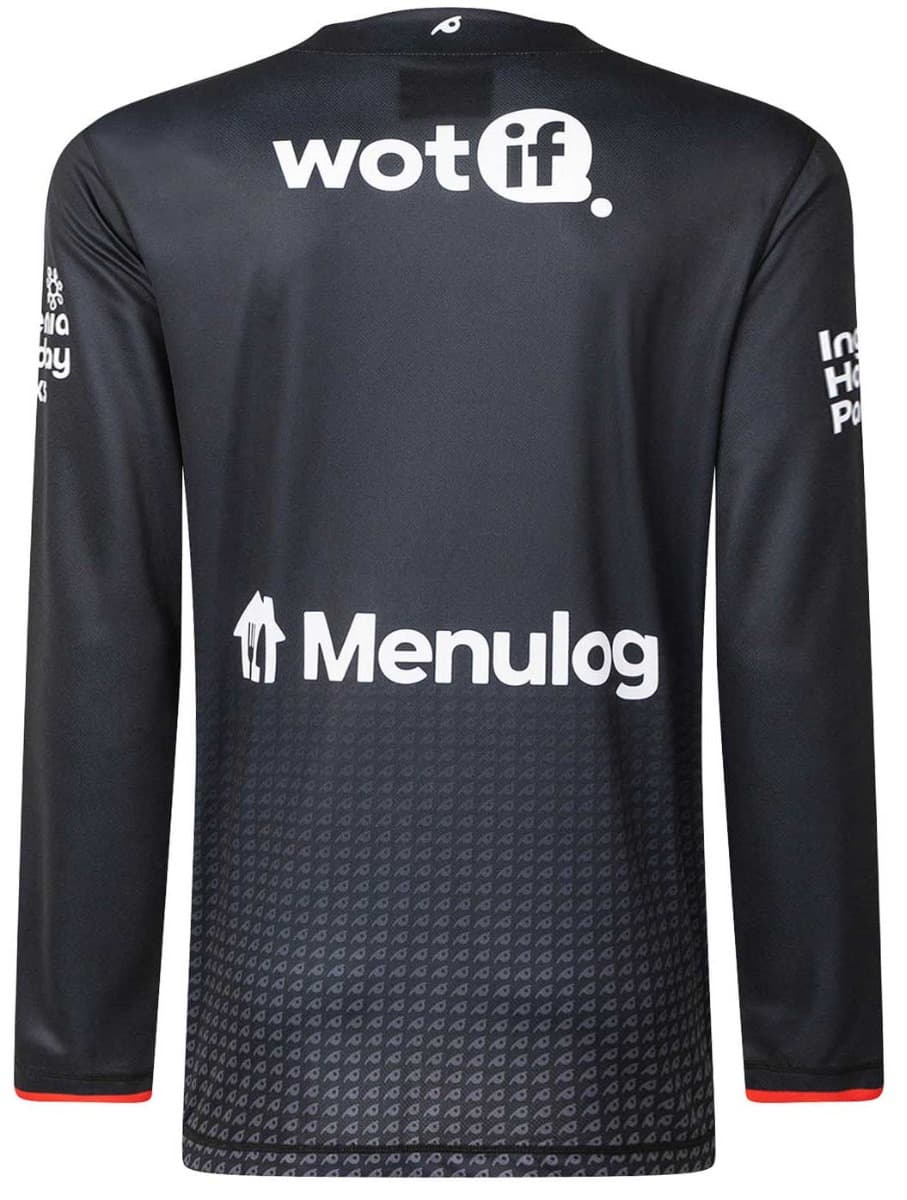 South Sydney Rabbitohs 2025 NRL Mens Long Sleeve Black Training Tee - Image 2