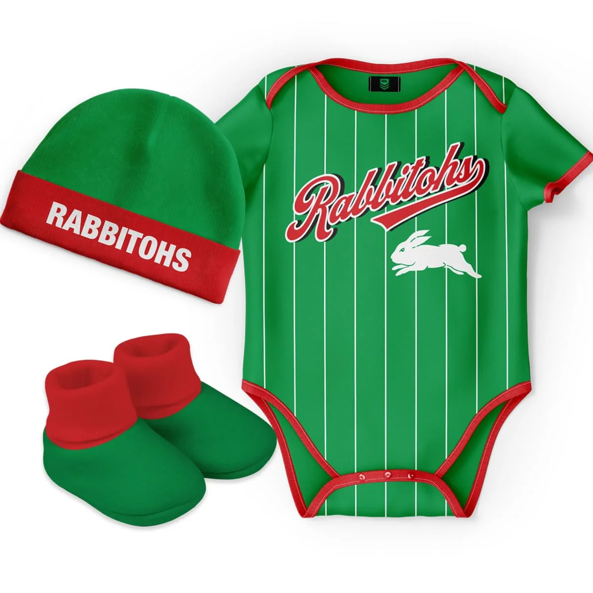 South Sydney Rabbitohs 2026 NRL Toddler 3pc Lullaby Gift Set