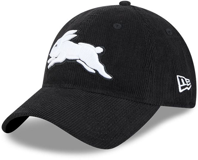 South Sydney Rabbitohs 2026 NRL Black / White Corduroy 9Twenty Cap