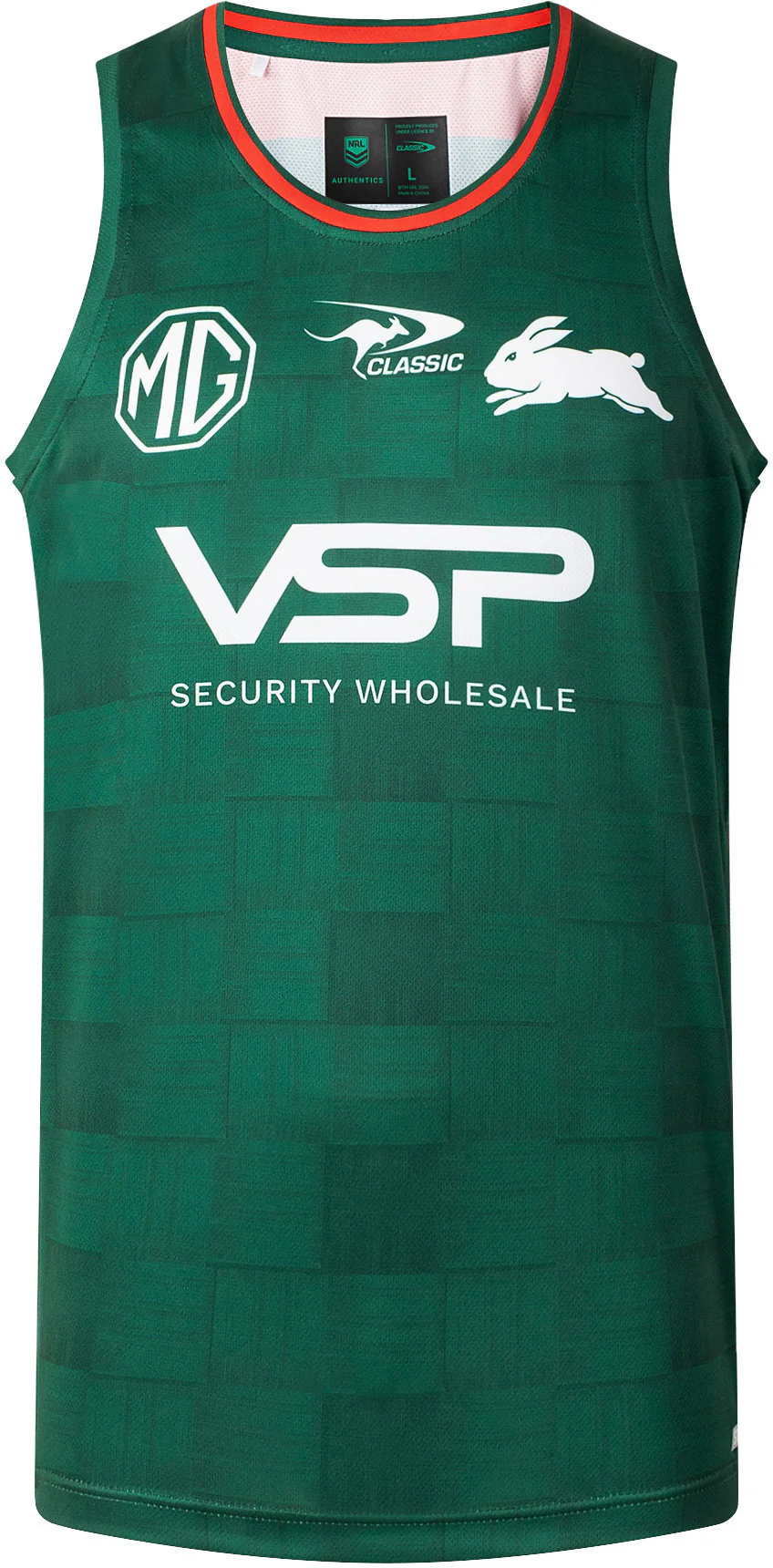 South Sydney Rabbitohs 2026 NRL Mens Green Training Singlet - Image 2