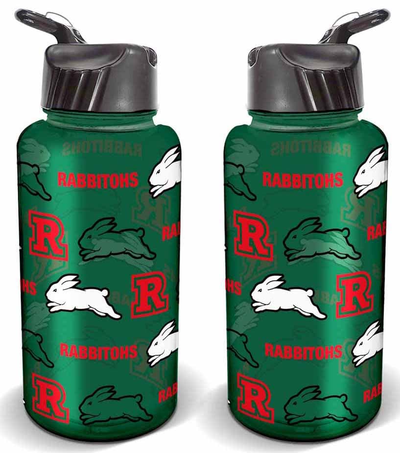South Sydney Rabbitohs NRL 1 Litre Flip Drink Bottle BPA Free - Image 2