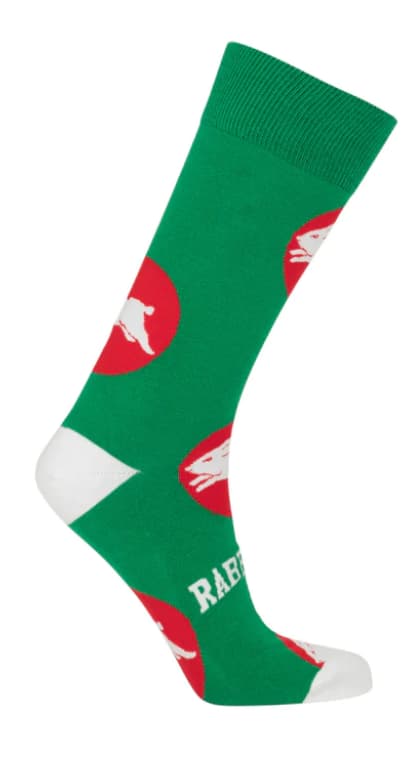 South Sydney Rabbitohs NRL Adults Logo Dots Socks - Image 2