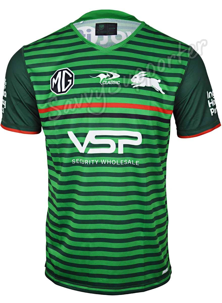 South Sydney Rabbitohs NRL Mens Green Training Shirt - Image 2