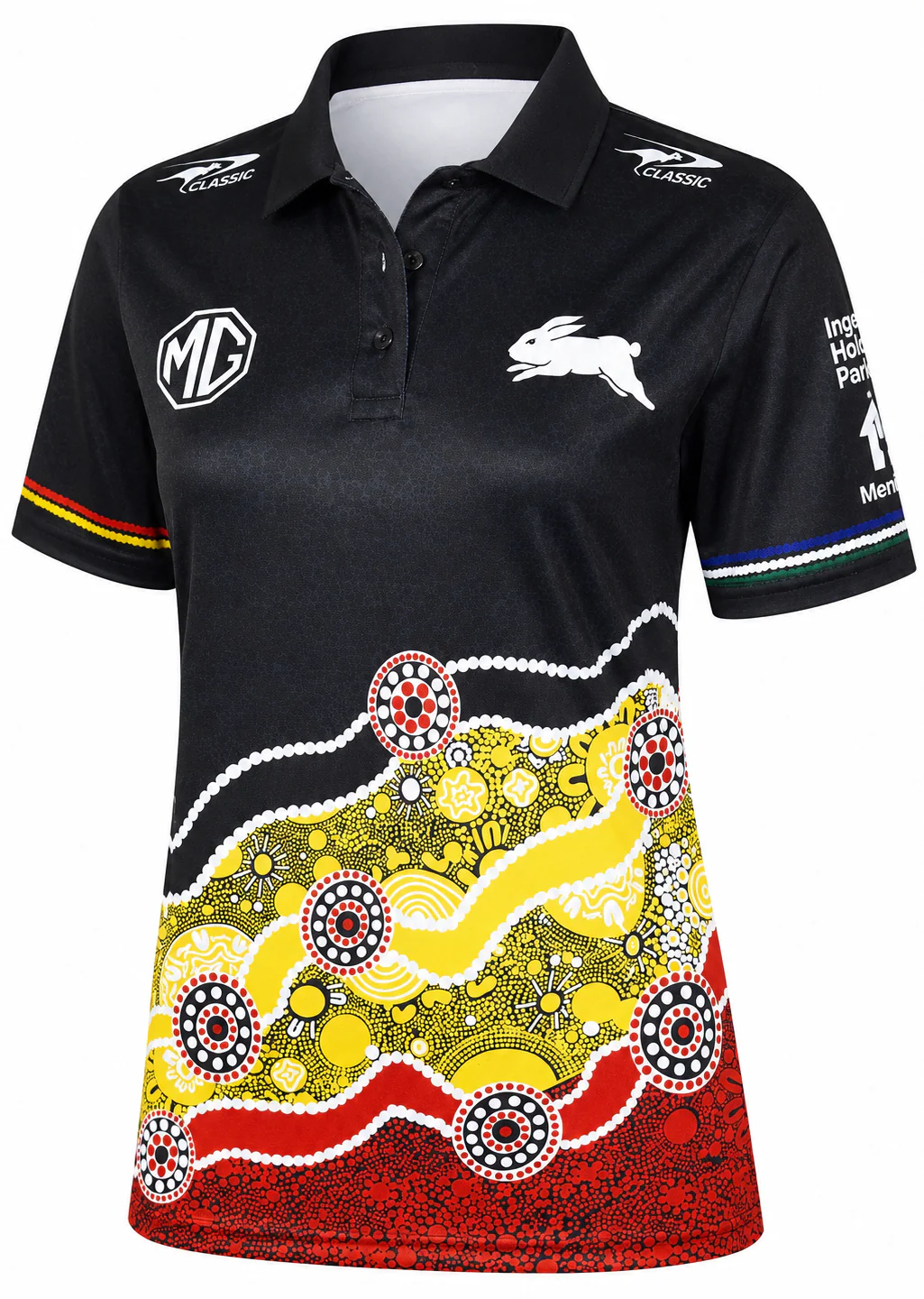 South Sydney Rabbitohs NRL Ladies Indigenous Polo Shirt - Image 2