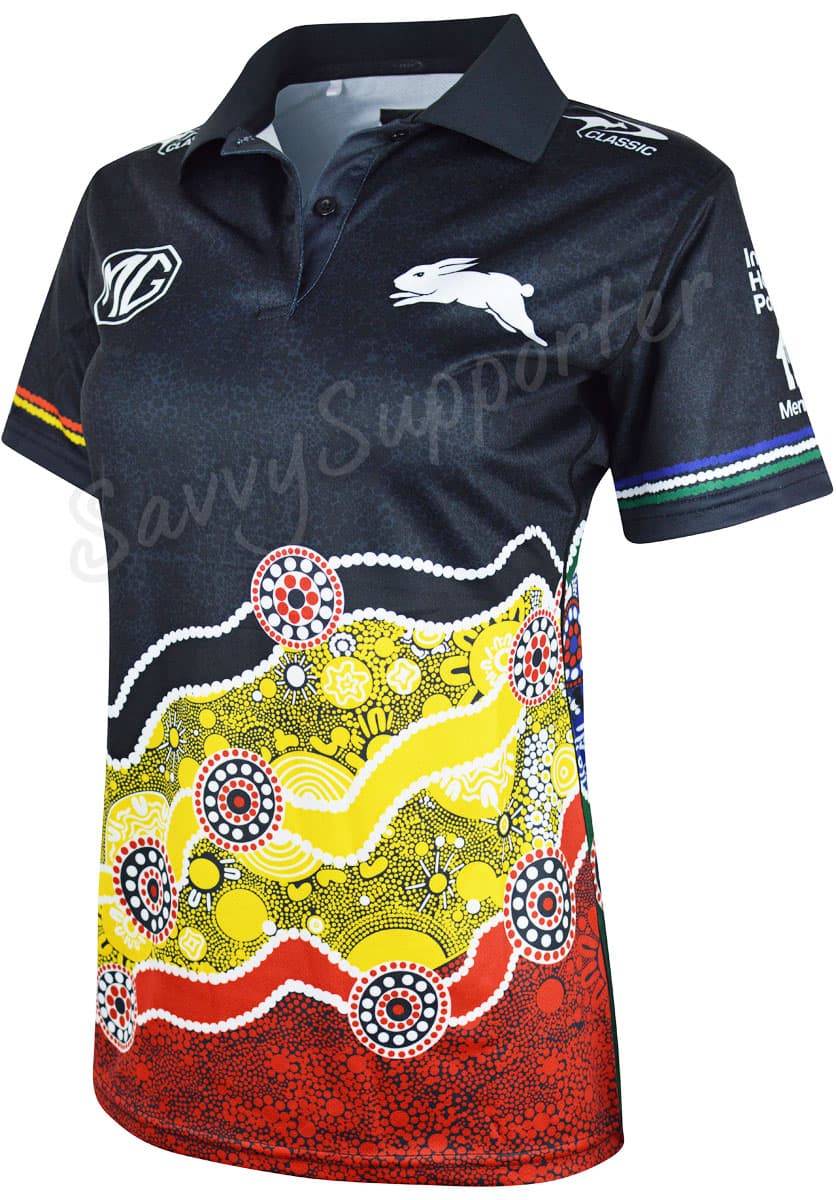 South Sydney Rabbitohs NRL Ladies Indigenous Polo Shirt - Image 3
