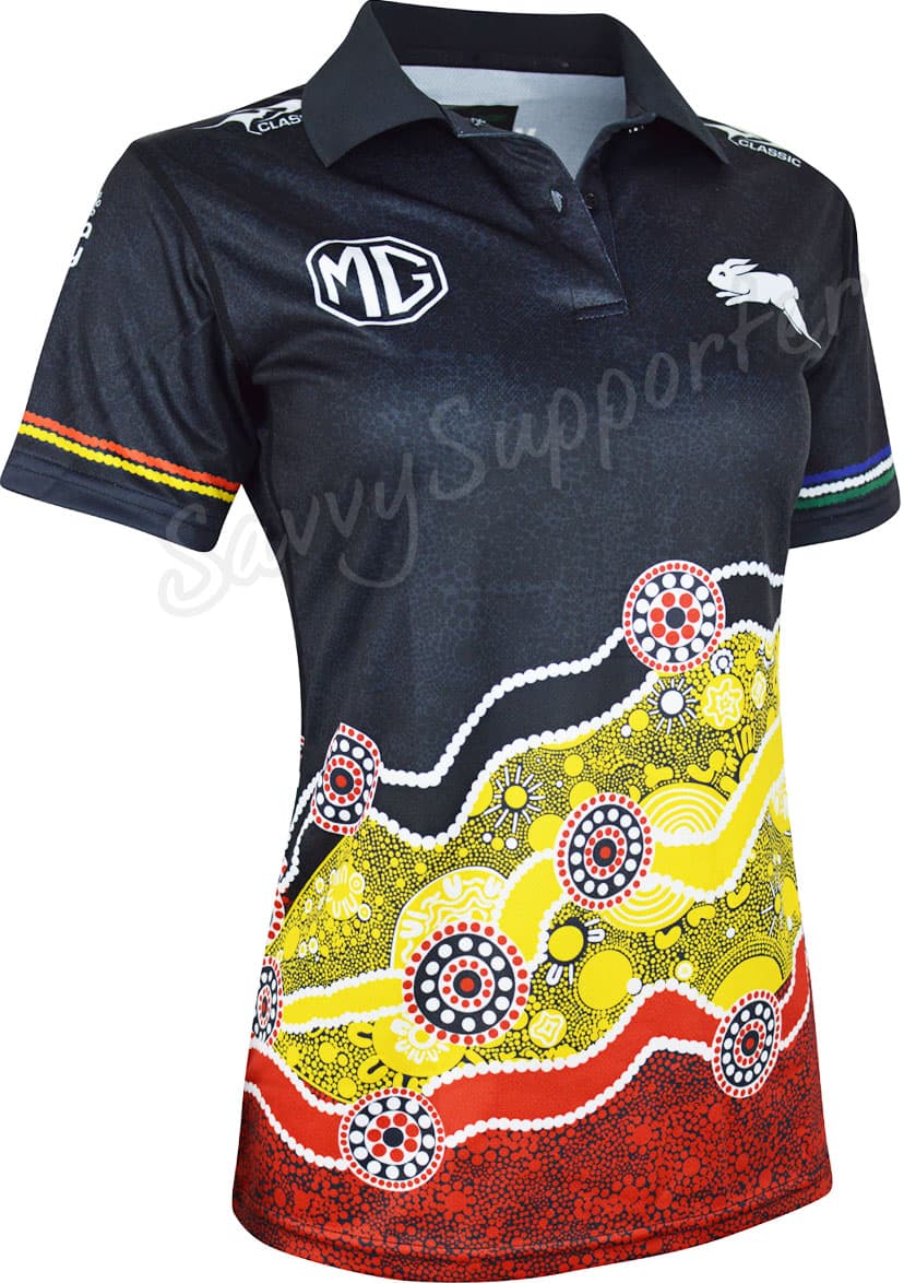 South Sydney Rabbitohs NRL Ladies Indigenous Polo Shirt - Image 4