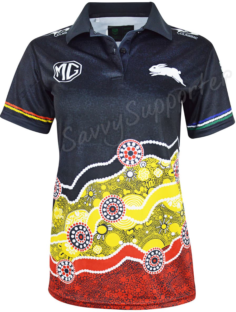 South Sydney Rabbitohs NRL Ladies Indigenous Polo Shirt - Image 5