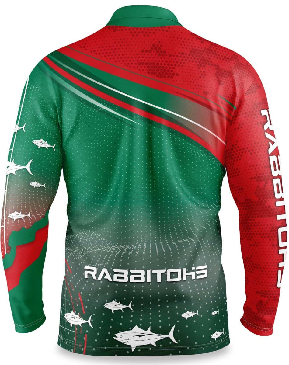 South Sydney Rabbitohs NRL Mens 'Fishfinder' Fishing Shirt - Image 2