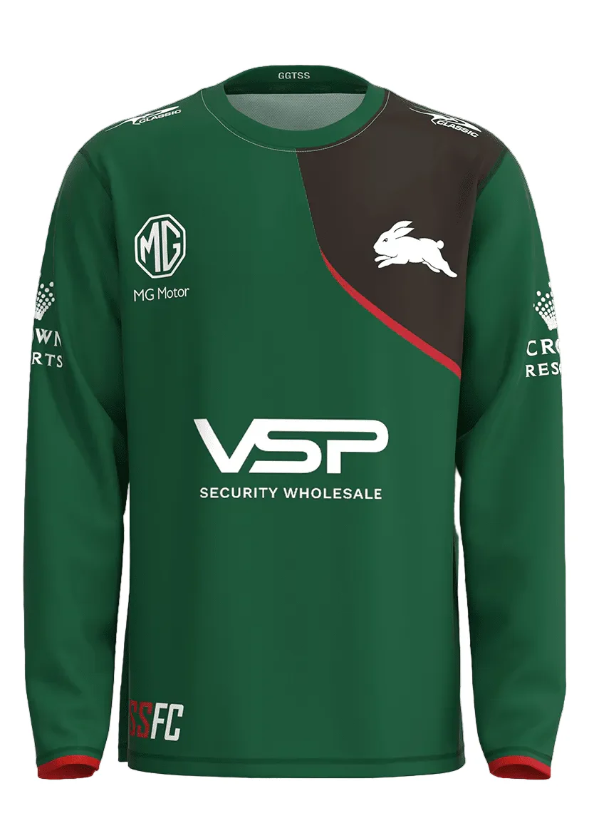 South Sydney Rabbitohs NRL Green Long Sleeve Training Tee