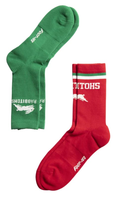 South Sydney Rabbitohs NRL Mens Sport Crew Socks Green 2 Pack - Image 2