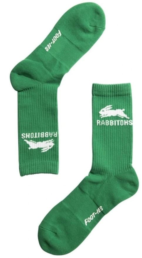 South Sydney Rabbitohs NRL Mens Sport Crew Socks Green 2 Pack - Image 3