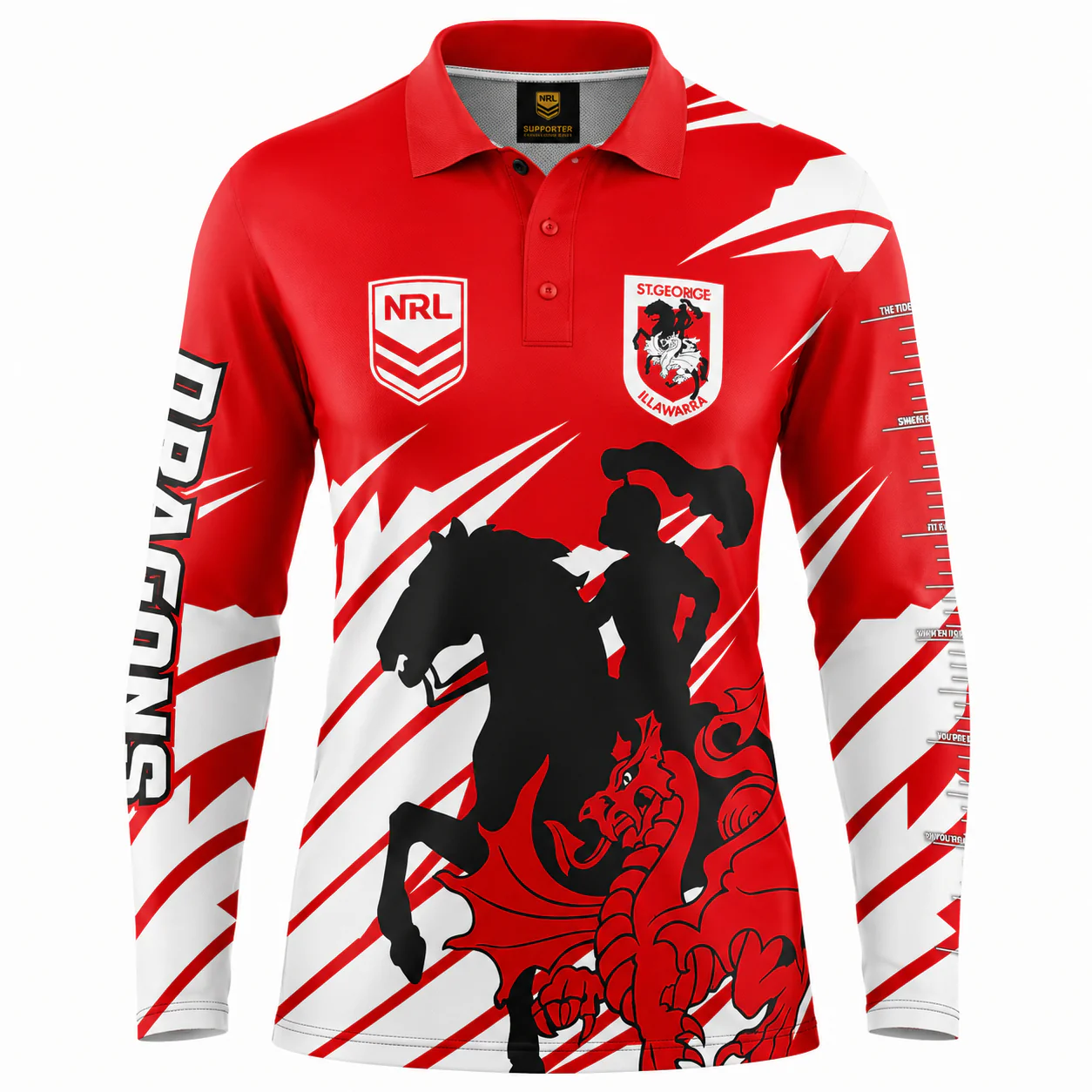 St George Dragons NRL Kids Ignition Fishing Shirt - Image 2