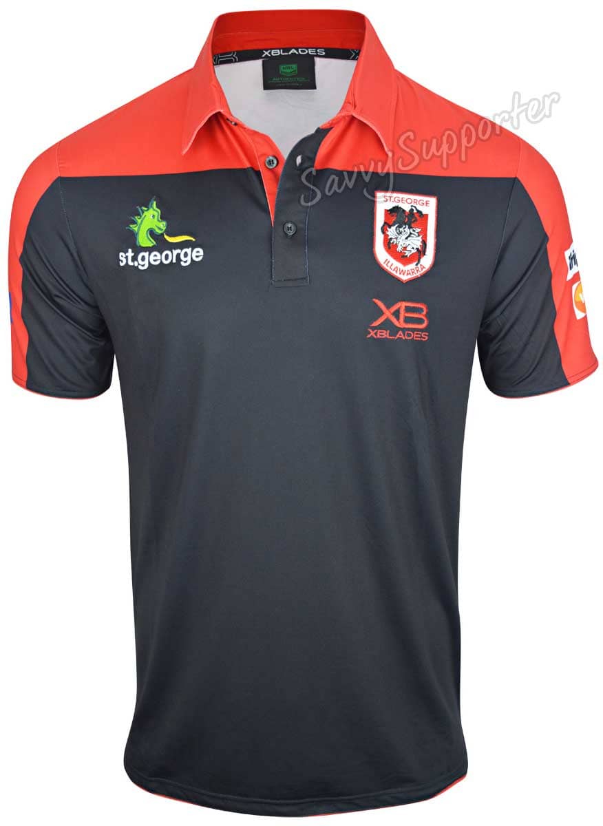 St George Dragons 2020 NRL Mens Players Polo Shirt - Image 3