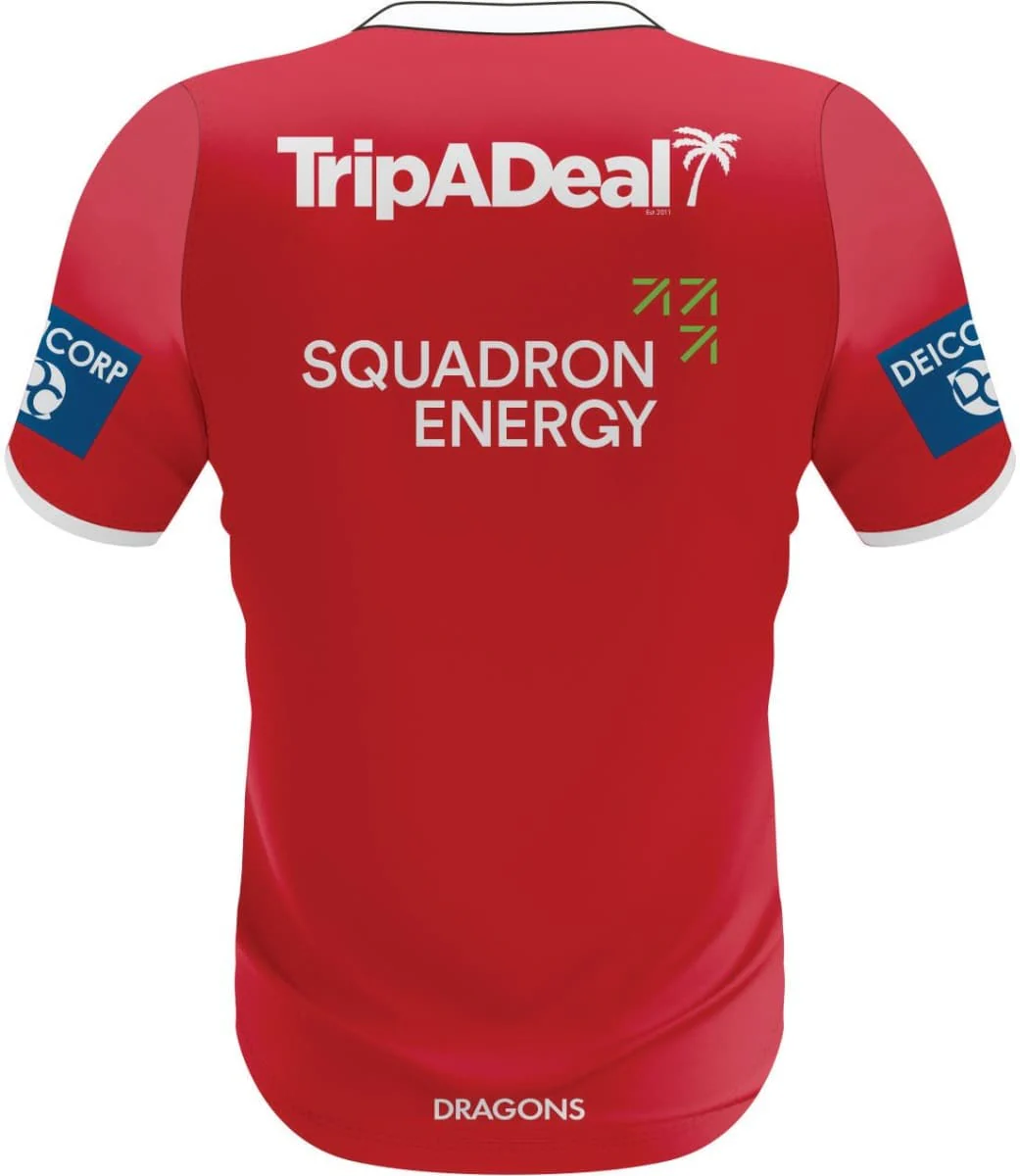 St George Dragons 2024 NRL Mens Red Training Shirt - Image 2