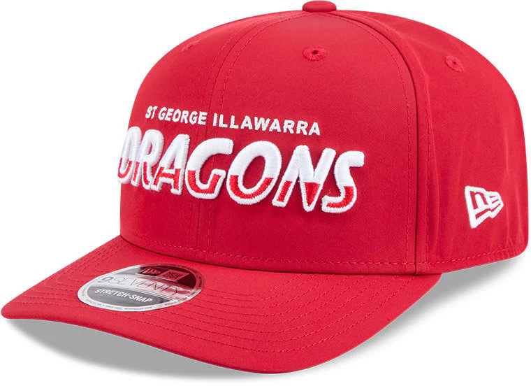 St George Dragons 2026 NRL 9SEVENTY New Era Split Script Cap