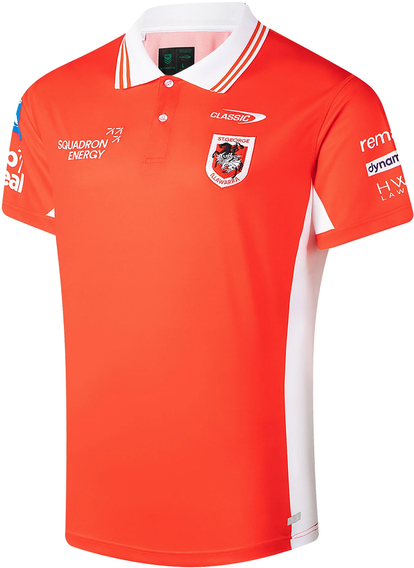 St George Dragons 2026 NRL Mens Red Media Polo Shirt - Image 2