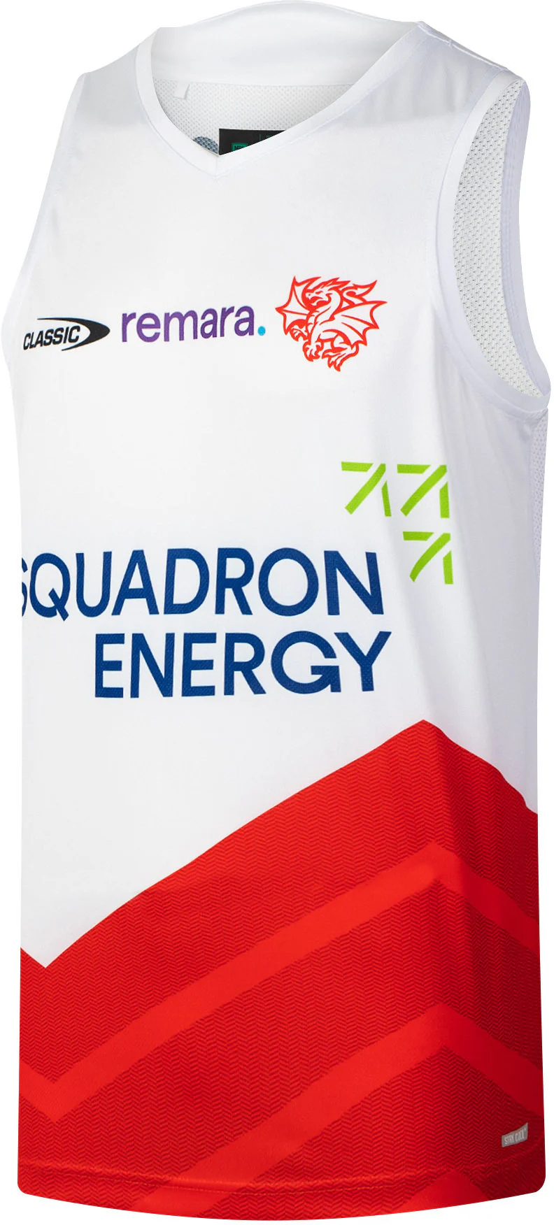 St George Dragons 2026 NRL Mens White Training Singlet - Image 2